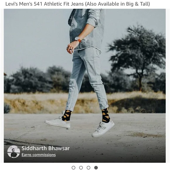 Levi’s Mens 541 Athletic Taper Fit Jeans (Light/Acid Wash Blue Color) Size 33x30 - Picture 9 of 10